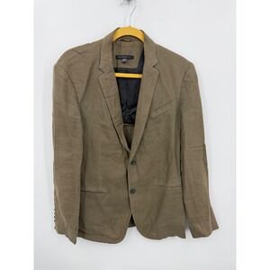 John Varvatos USA Blazer Mens 38 Brown 100% Linen Sport Coat Pick Stitch‎